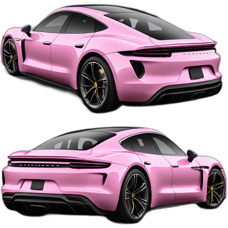 Pink porsche taycan emoji