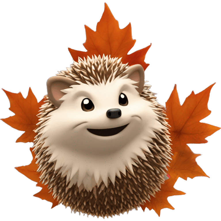 sonc the hedgehog using galaxy gas, with the place covered in Canadian leaves emoji