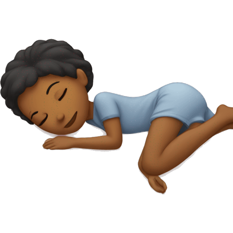 sleeping girl on the bed emoji