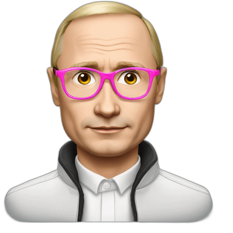 putin with pink glasses emoji