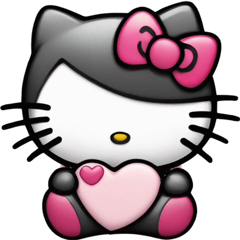 Hello kitty blowing a kiss emoji