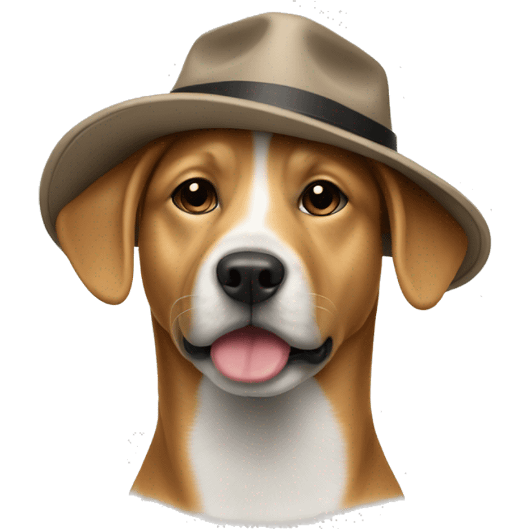 Chien avec chapeau emoji