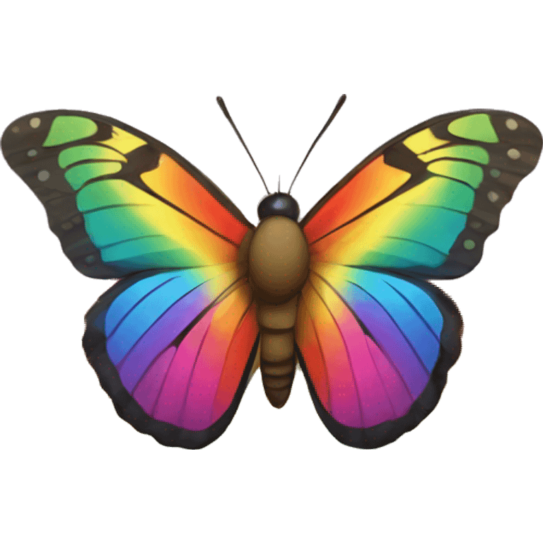 Butterfly over rainbow  emoji