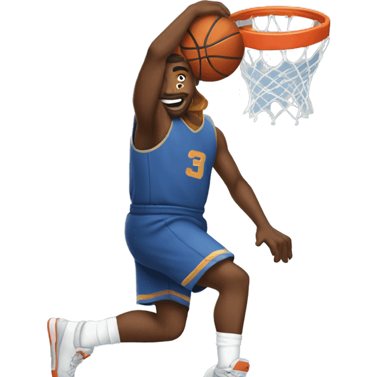 Basketball player dunking emoji