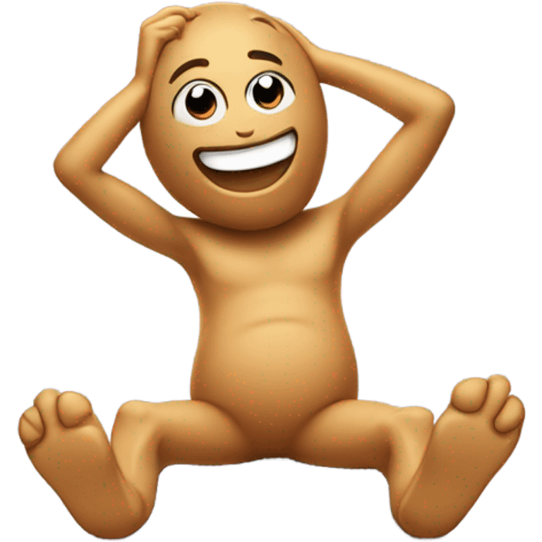 Humanoid peanut chilling emoji