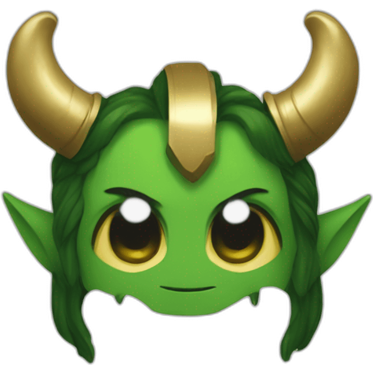 Un smiley qui sourit avec les cornes de loki emoji