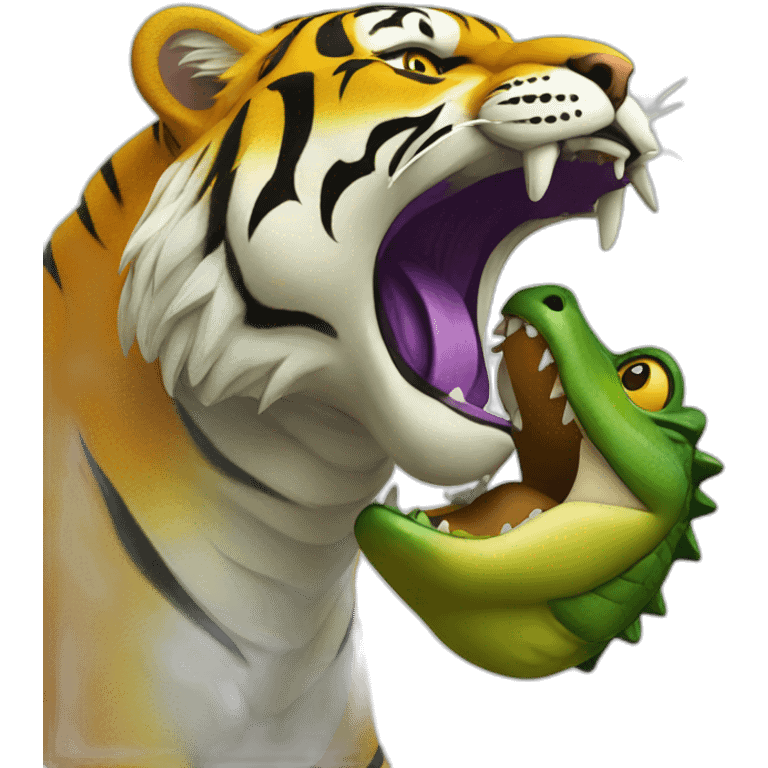 LSU Tiger Kissing Aligator emoji