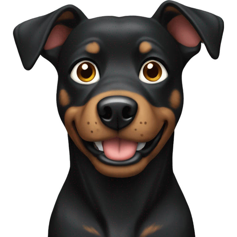 Black York Dog emoji