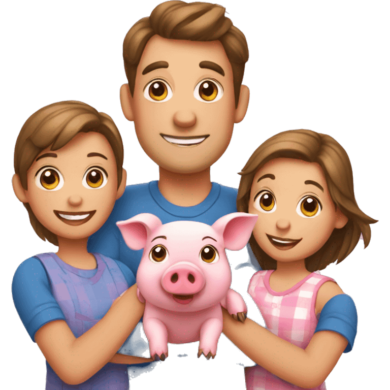 three little pig family emoji