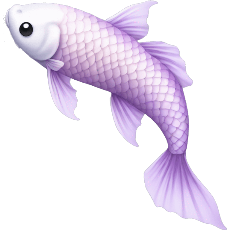 Pastel purple koi emoji