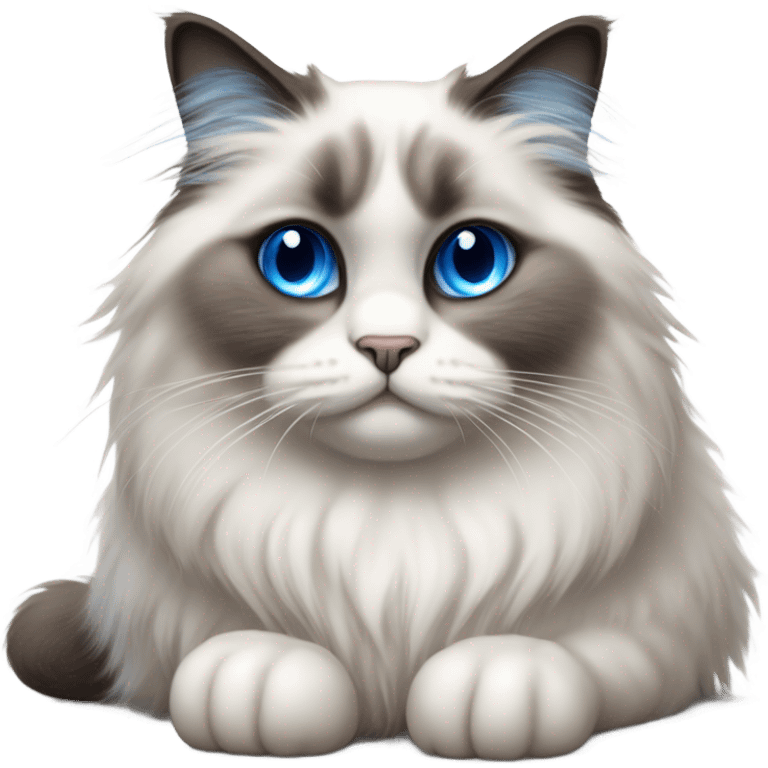 Sad ragdoll cat emoji