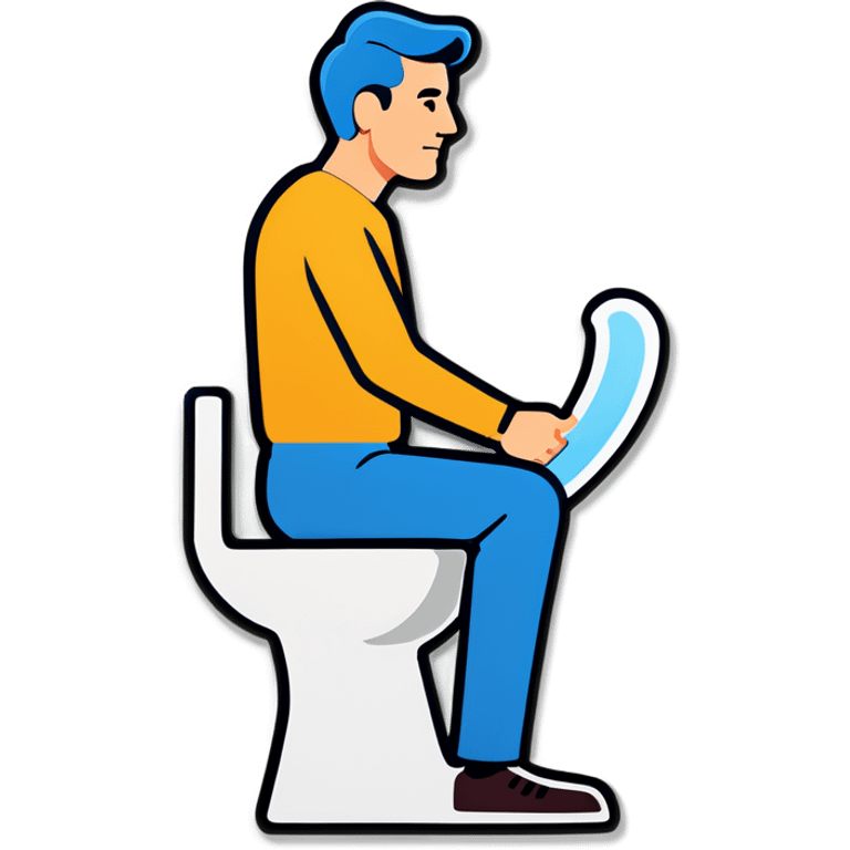 A man in a toilet  emoji