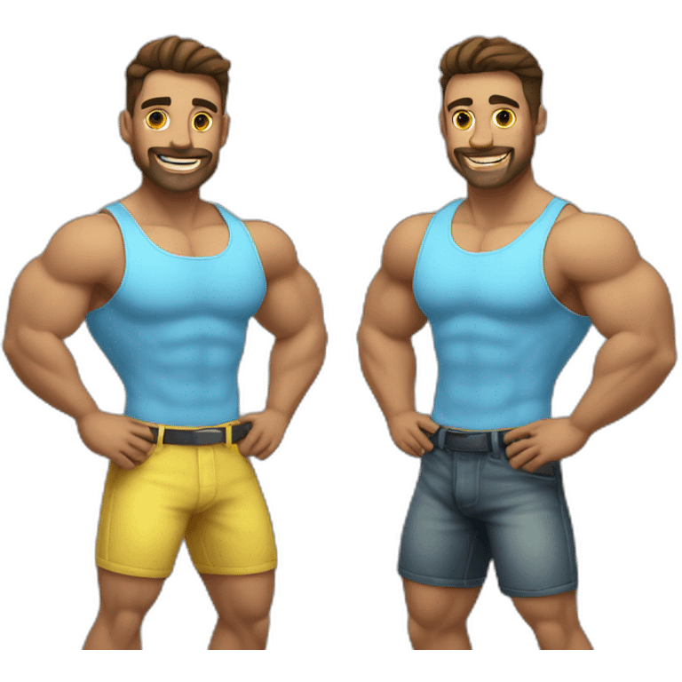 Couple gay musclé emoji