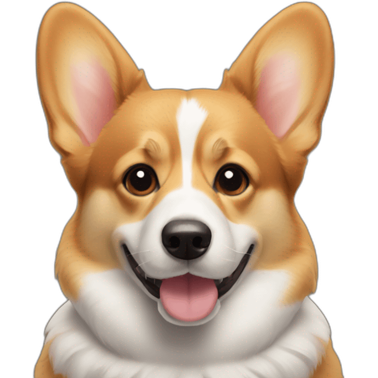 corgi face black and tan emoji