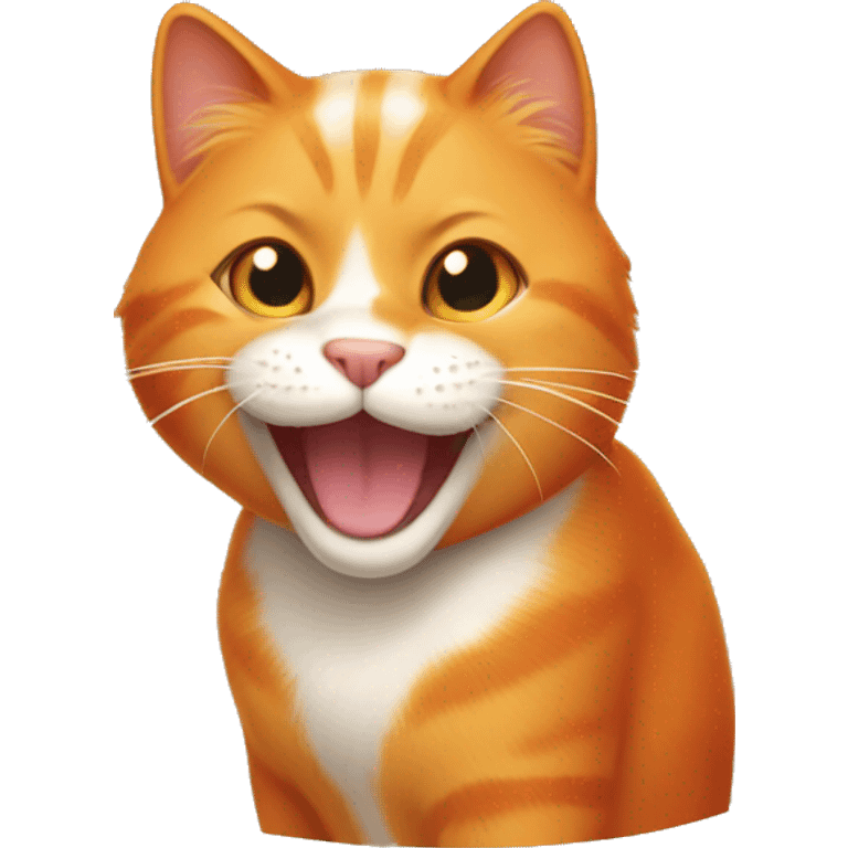 orange cat grinning emoji