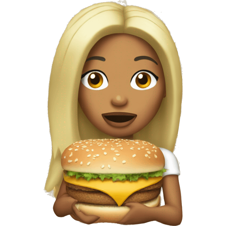 Nicki minaj eating big mac emoji