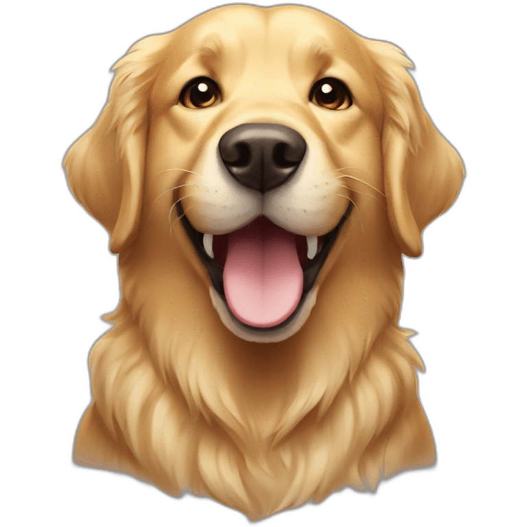 Golden retriever smiling emoji