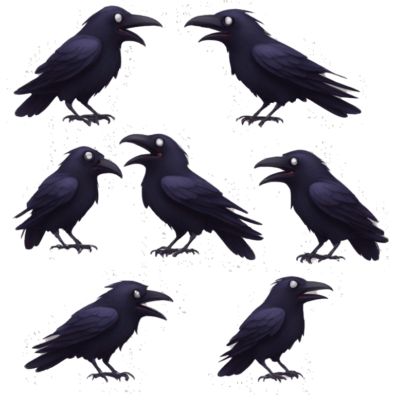 cute evil raven emoji