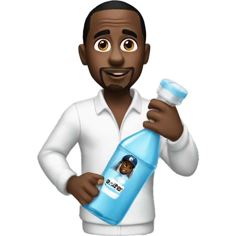 P diddy holding baby oil bottle emoji