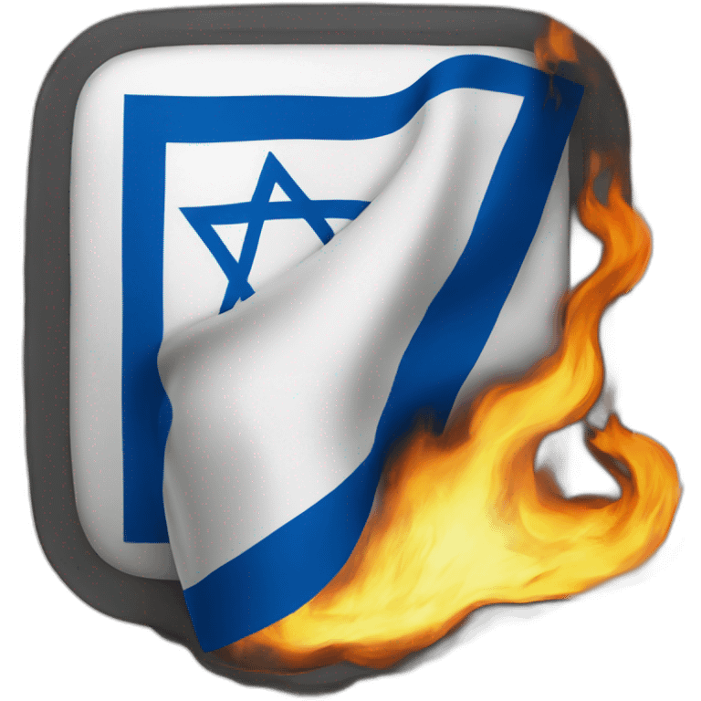 Burning israel flag emoji