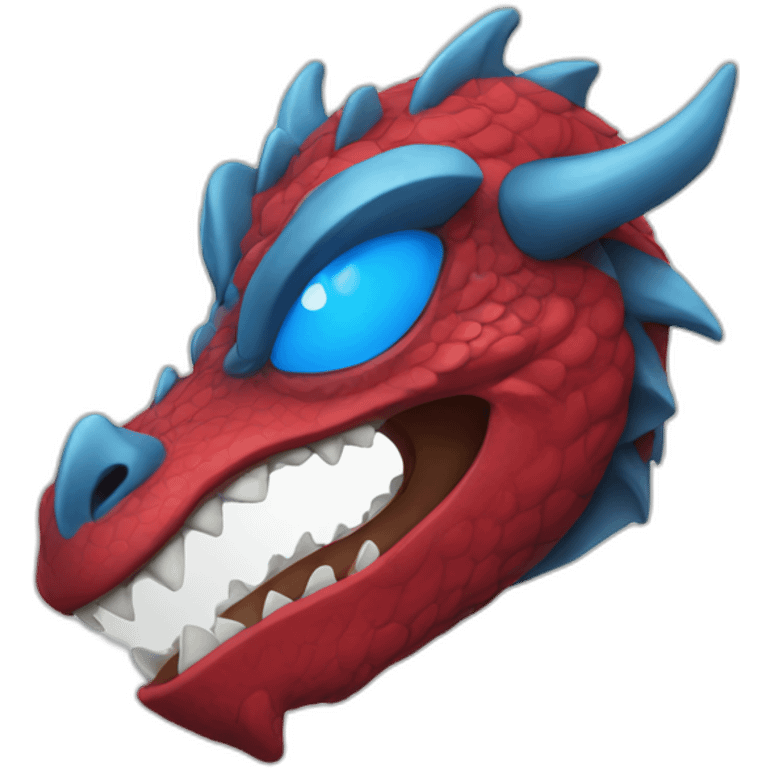 face red dragon with blue eyes emoji