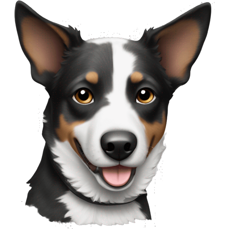 Black and White Australian Cattle Dog emoji