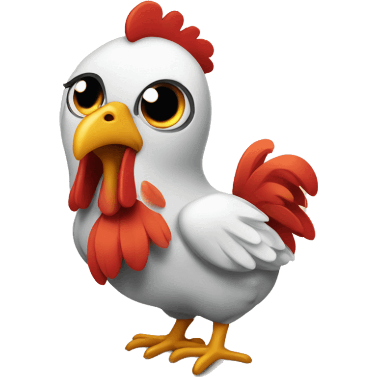 Pollo enamorado  emoji