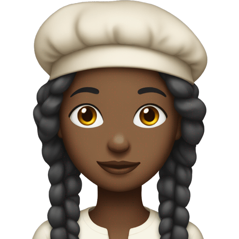 black girl with a bonnet on emoji