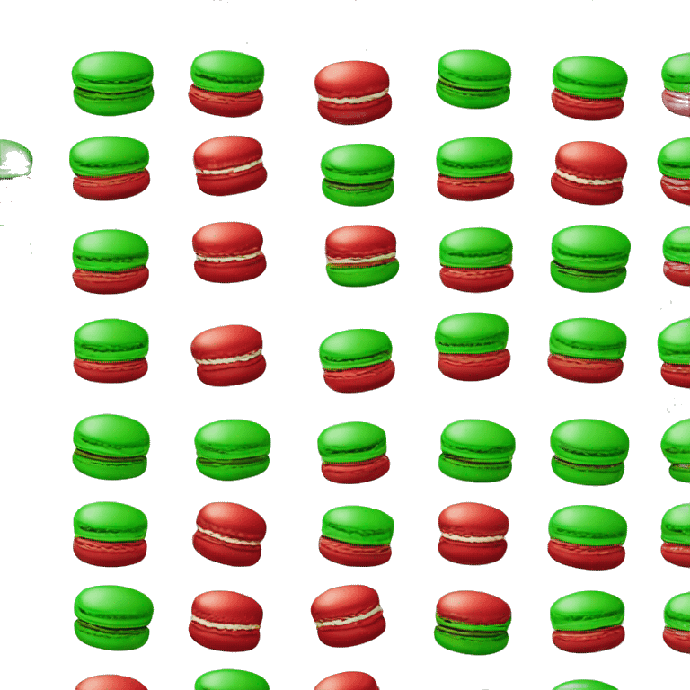 Red and green macaroons emoji