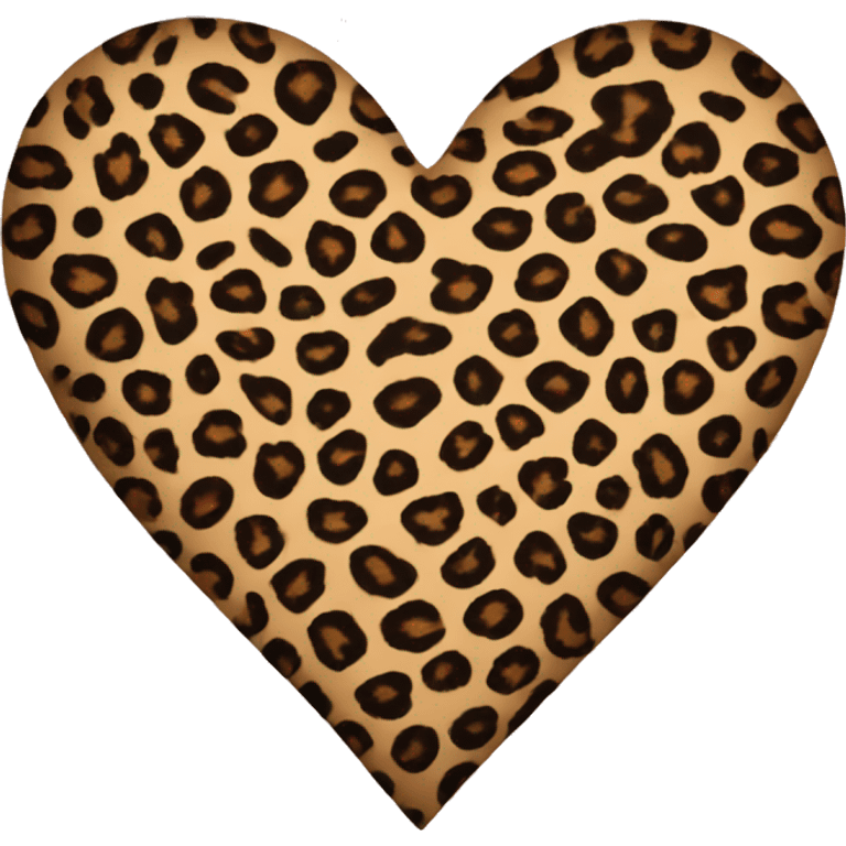 leopard print heart emoji