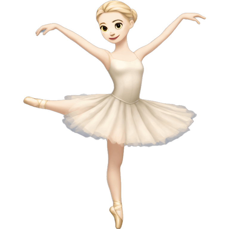 Pale skin ballet dancer full body emoji