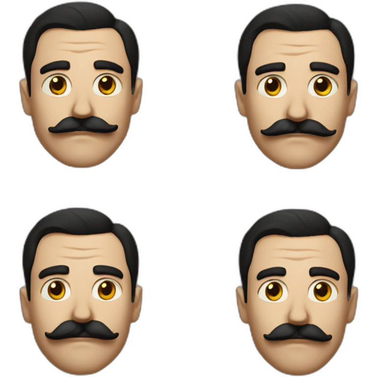 Adolf moustache noir emoji