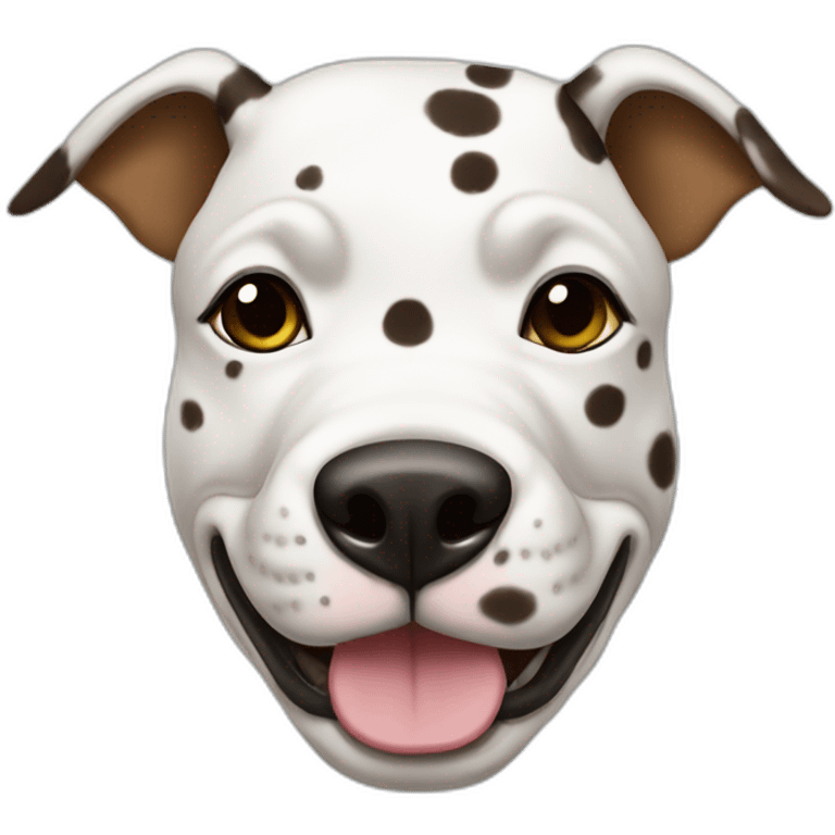 White and spotted bitbull emoji