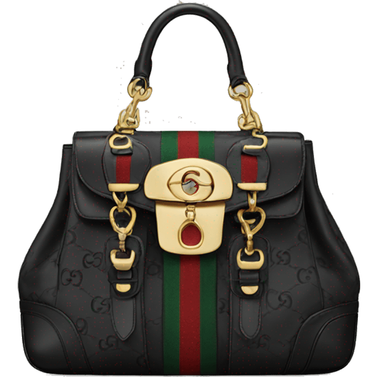 Black Gucci bag emoji