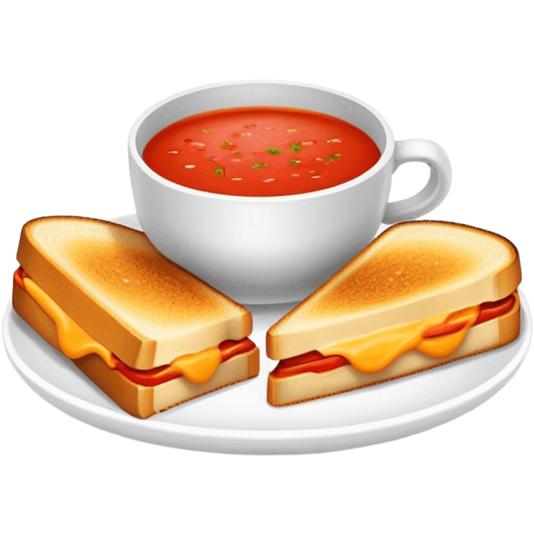 Grilled cheese and tomato soup emoji