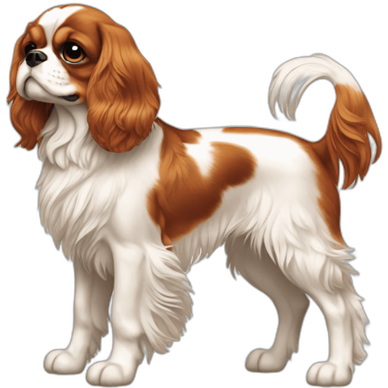 dog Cavalier King Charles Spaniel full body emoji