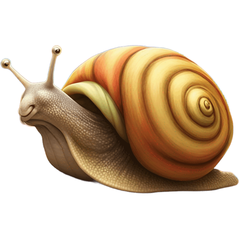 snail with a cozy colorful blanket emoji