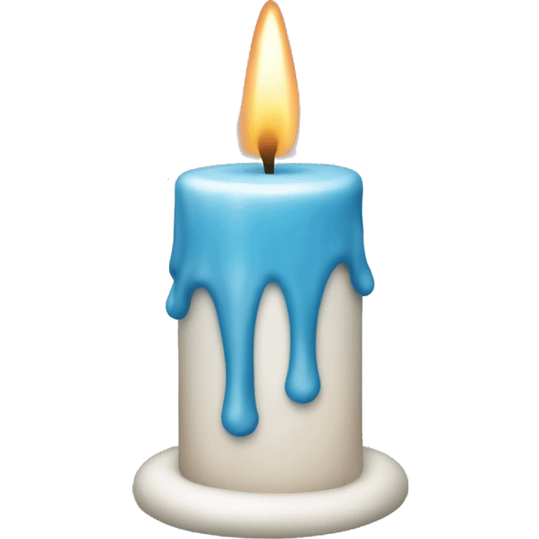 Christmas candle blue  emoji