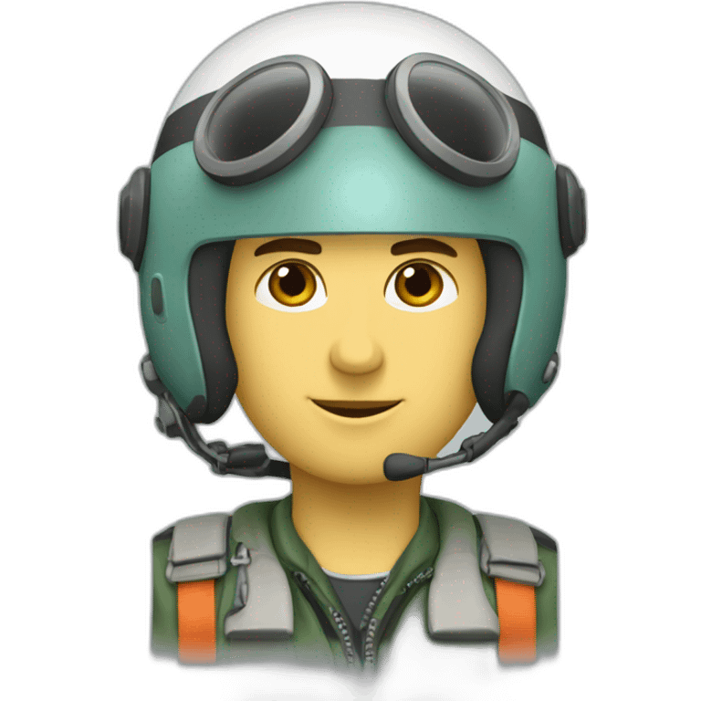 Pilote d’hélicoptère de secours emoji