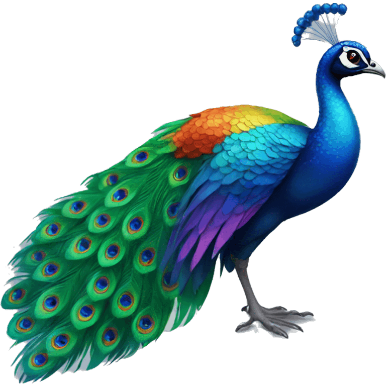 Rainbow peacock  emoji