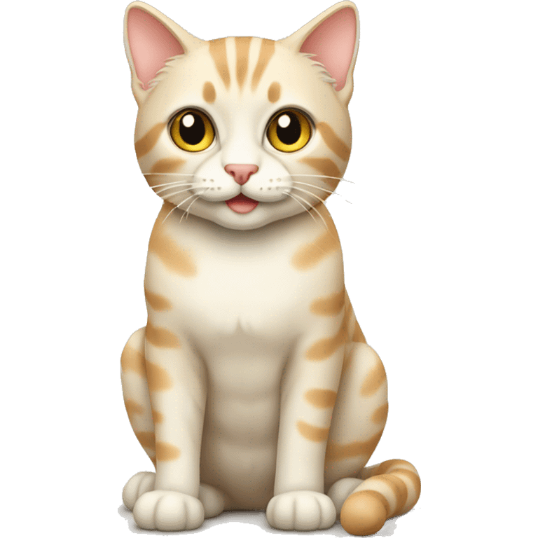 Cream colored tabby cat emoji