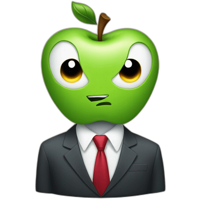 apple wearing suit and tie emoji