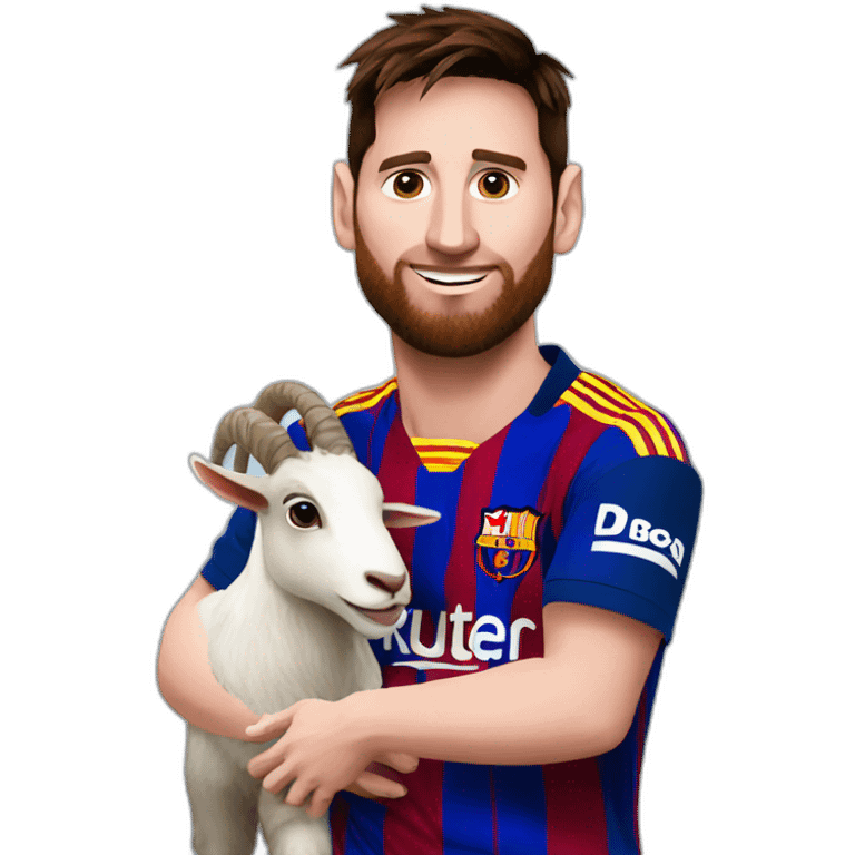 messi with a goat emoji