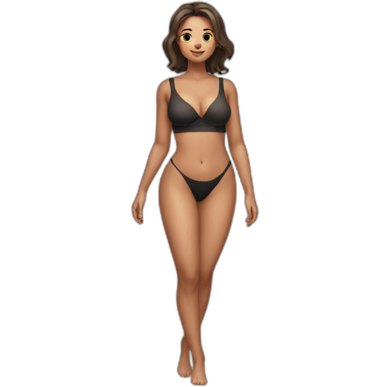 Girl, large breasts, sexy, leotard emoji