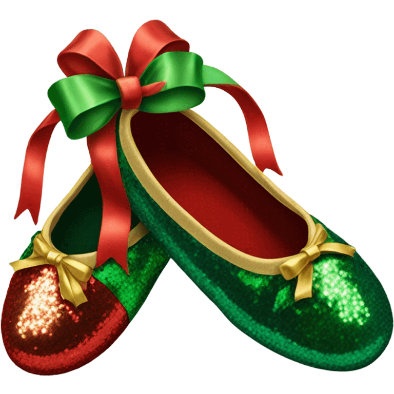 Christmas ballet shoes  emoji