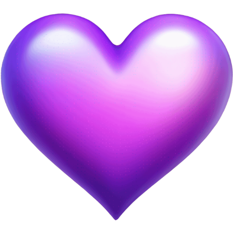 Shiny glass purple gradient heart  emoji