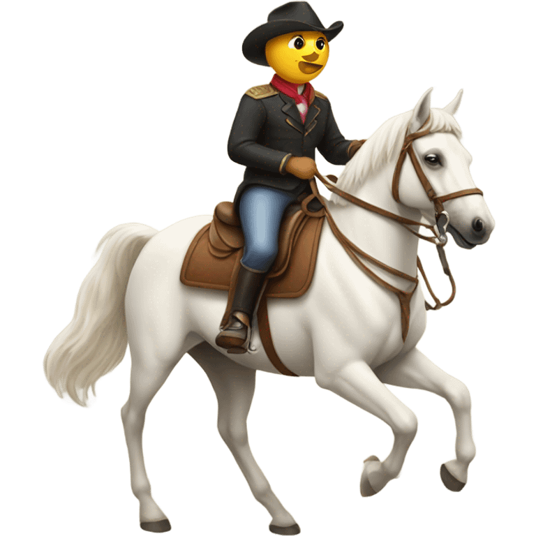 Dog riding a horse emoji