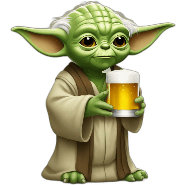 Yoda qui boit une bière emoji