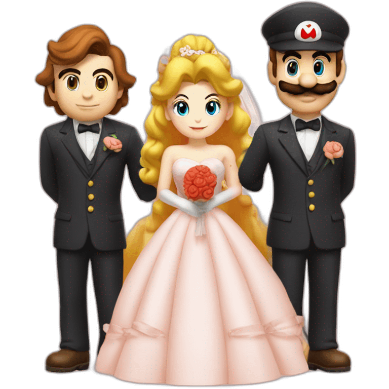 Mario et peach mariage  emoji