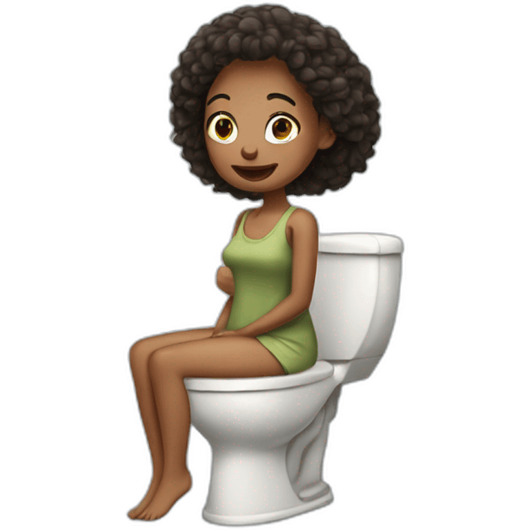 Olivia aux toilettes emoji